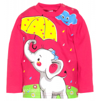 20-006221 "Funny Elephant" Джемпер для девочки, 1-4 года, коралловый 20-006221 "Funny Elephant" Джемпер для девочки, 1-4 года, коралловый